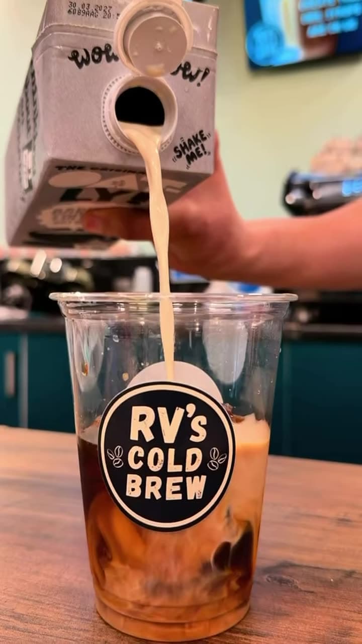 Cold brew poured over ice